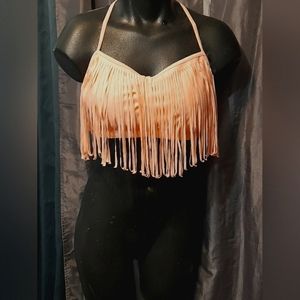 "Shein" fringe bikini top